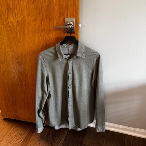 Mens Long Sleeve Button Down Green